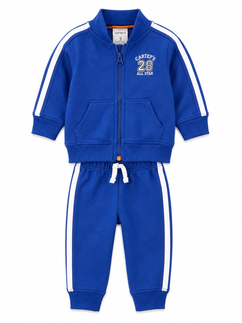 Carter's Baby Boy Blue Track Suit Zip Jacket Jogger Pants Set 3M